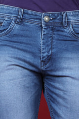Men's Light Blue Denim Slim Fit Hexa-9002 Jean