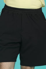 Men's Black Solid Shorts