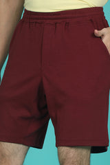 Men's Tawny Port Solid Shorts